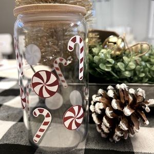 Candy cane coffee/beer glass